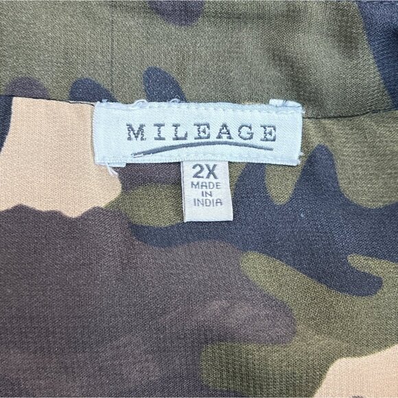 Mileage Women's Green Peplum Blouse Sz 2X (EUR 50) - Picture 6 of 8